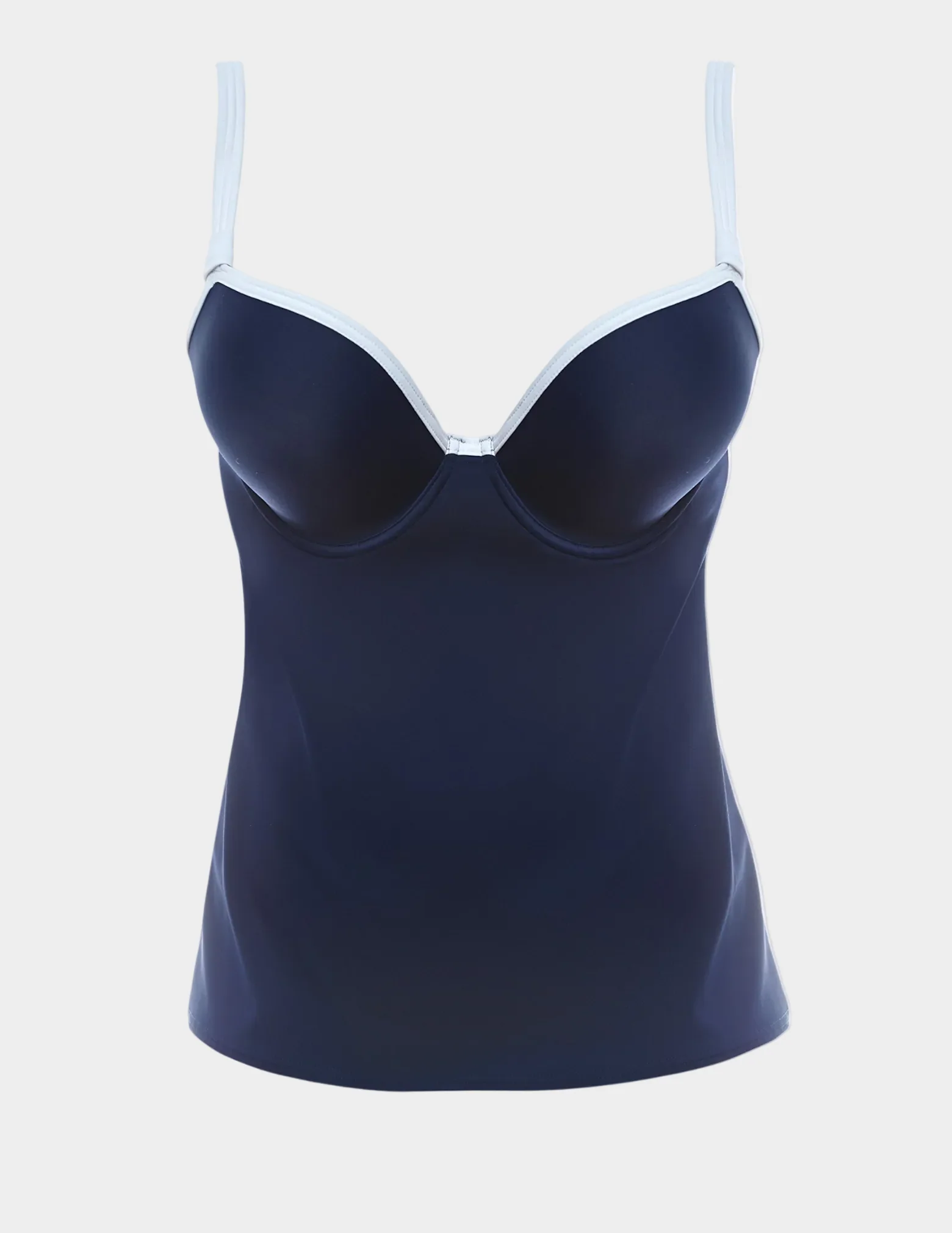 In The Navy Underwire Molded Tankini Swim Top - Image 4