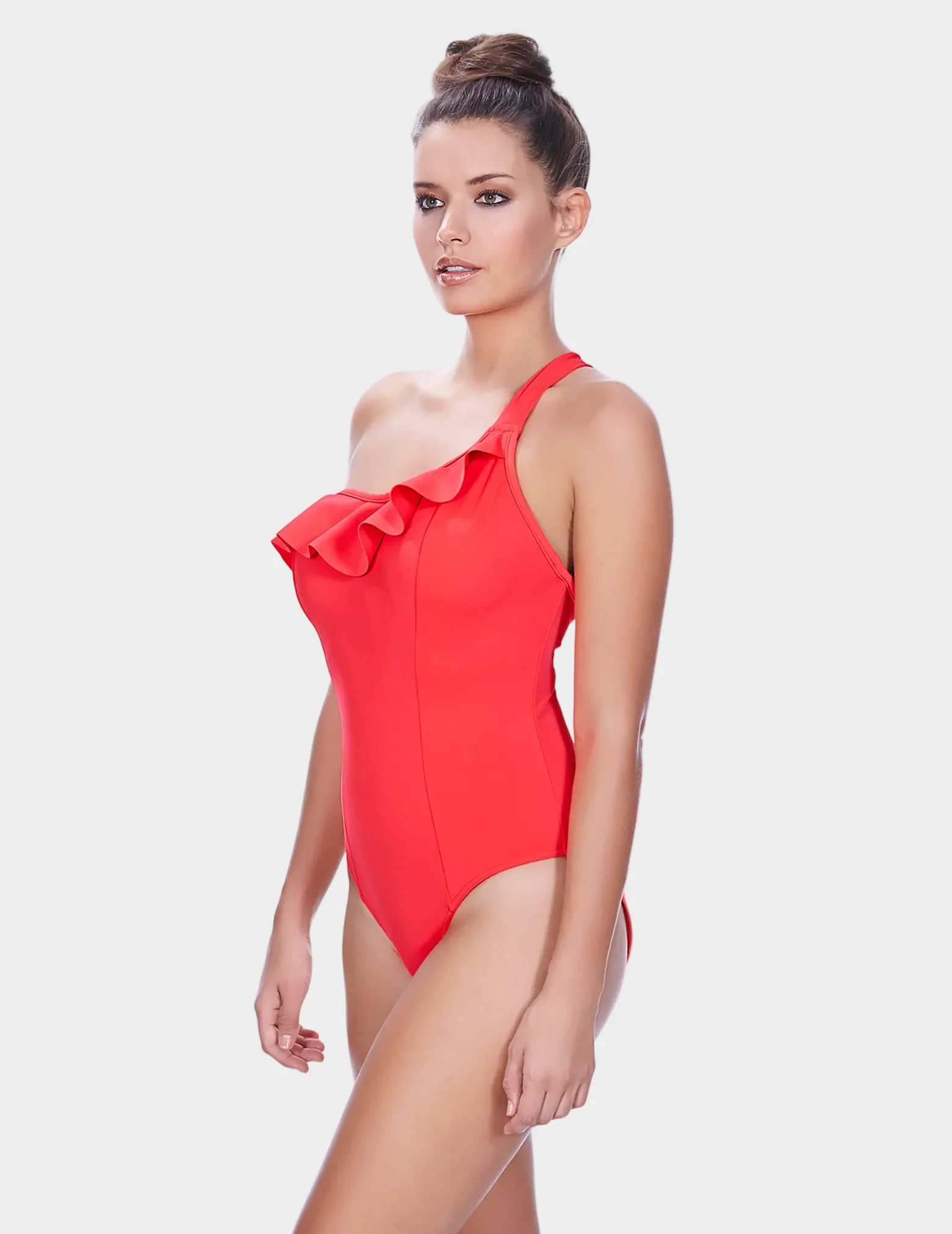 Remix Underwire Sculpt Frilled One Piece Swim Suit - Image 3